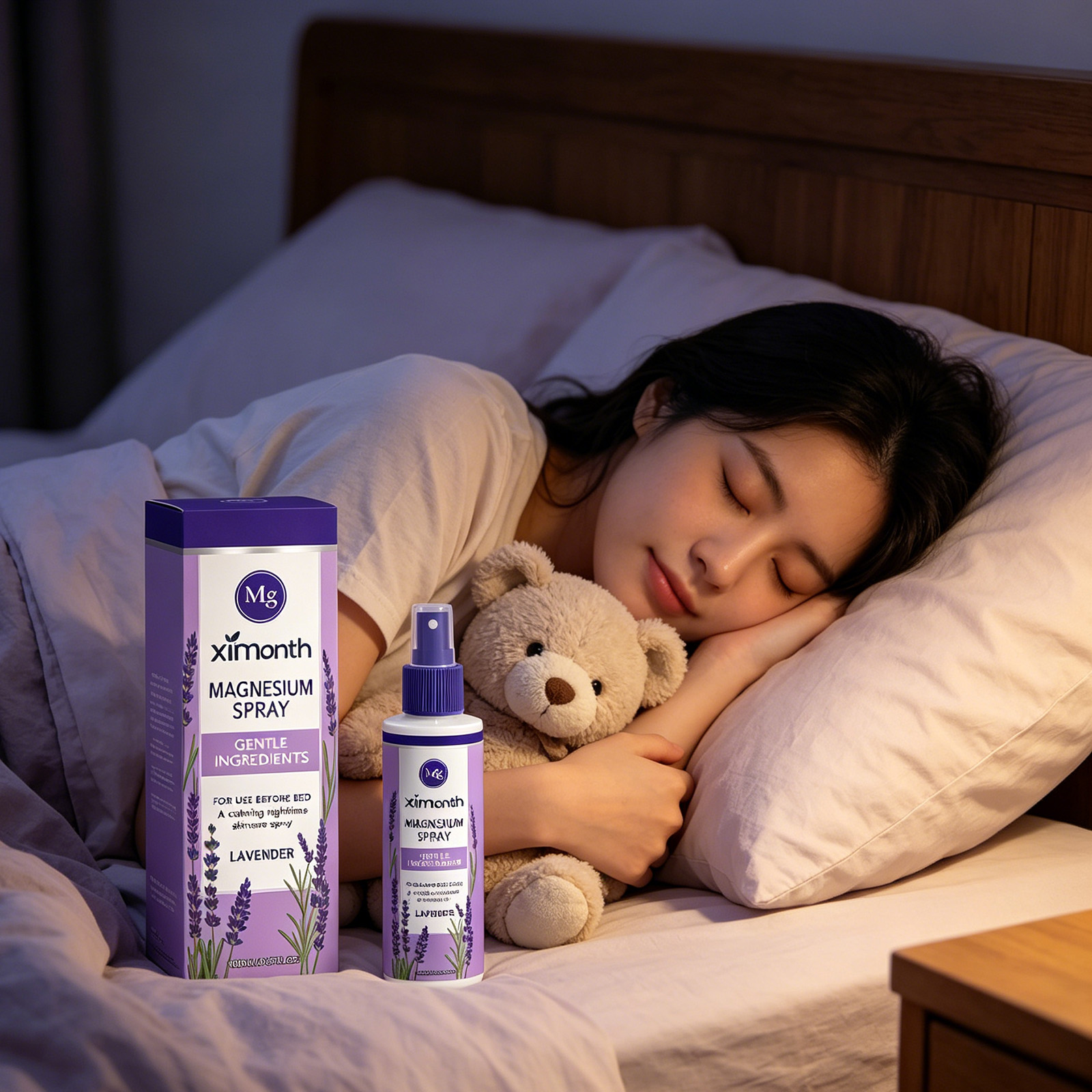 Lavender Pillow Spray - Spray de Magnesio Ximonth para Dormir