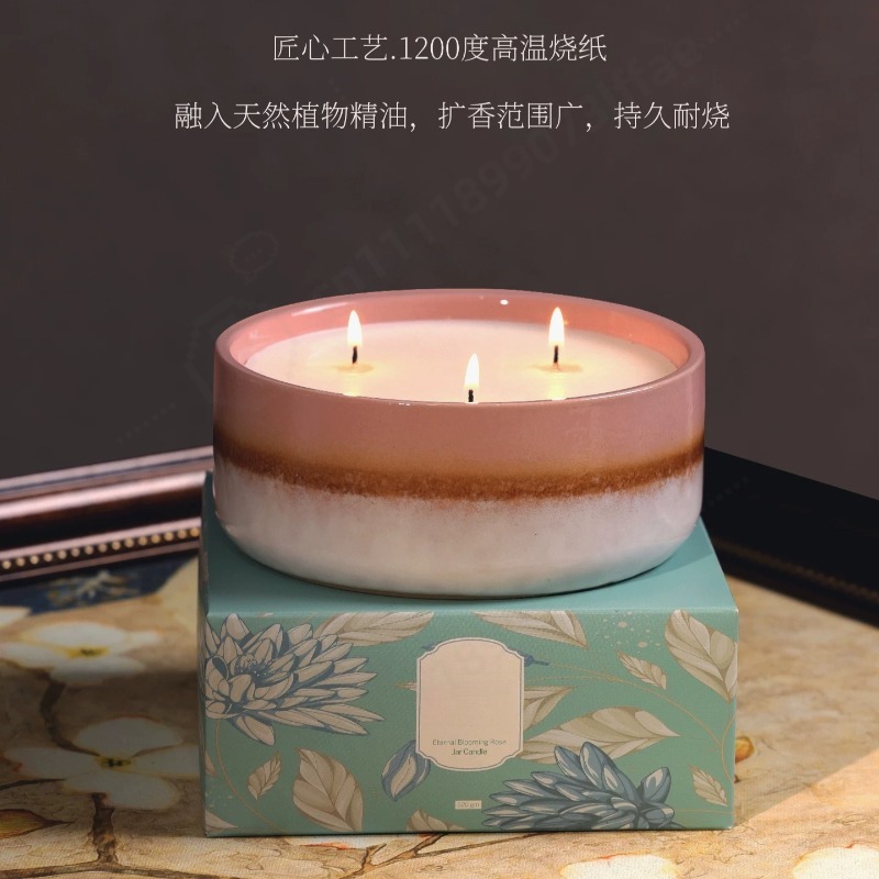 Home Fragrance Jar - Vela Aromática en Frasco de Cerámica