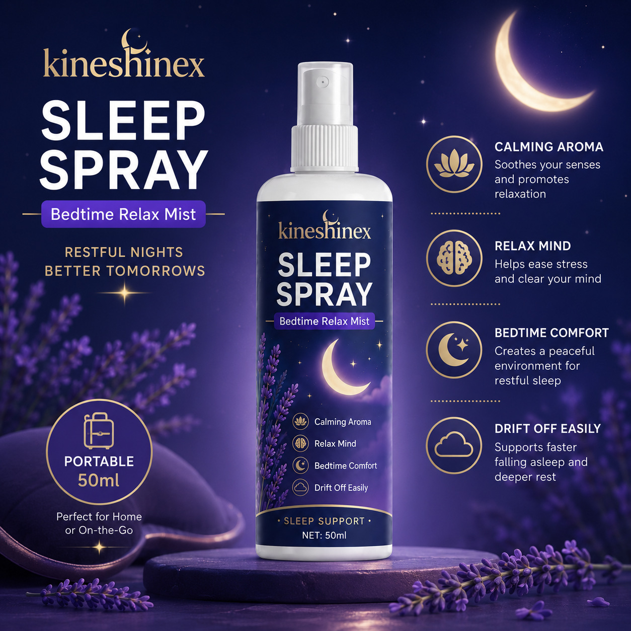 Lavender Pillow Spray - Spray para Dormir – Bruma Relajante