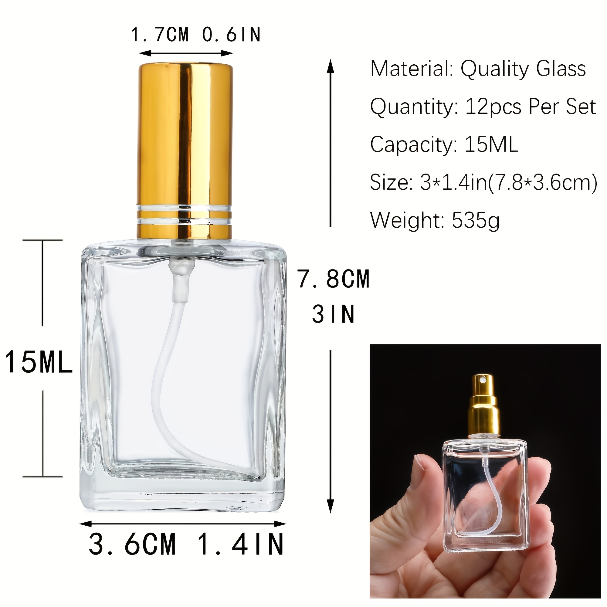 12 Uds + 6 accesorios botella  - Room Spray Bottle reseña y precio