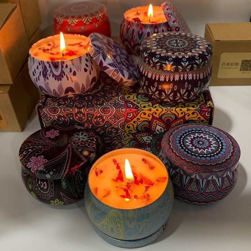 1/4PCS Velas Aromáticas Vintag - Home Fragrance Jar reseña y precio